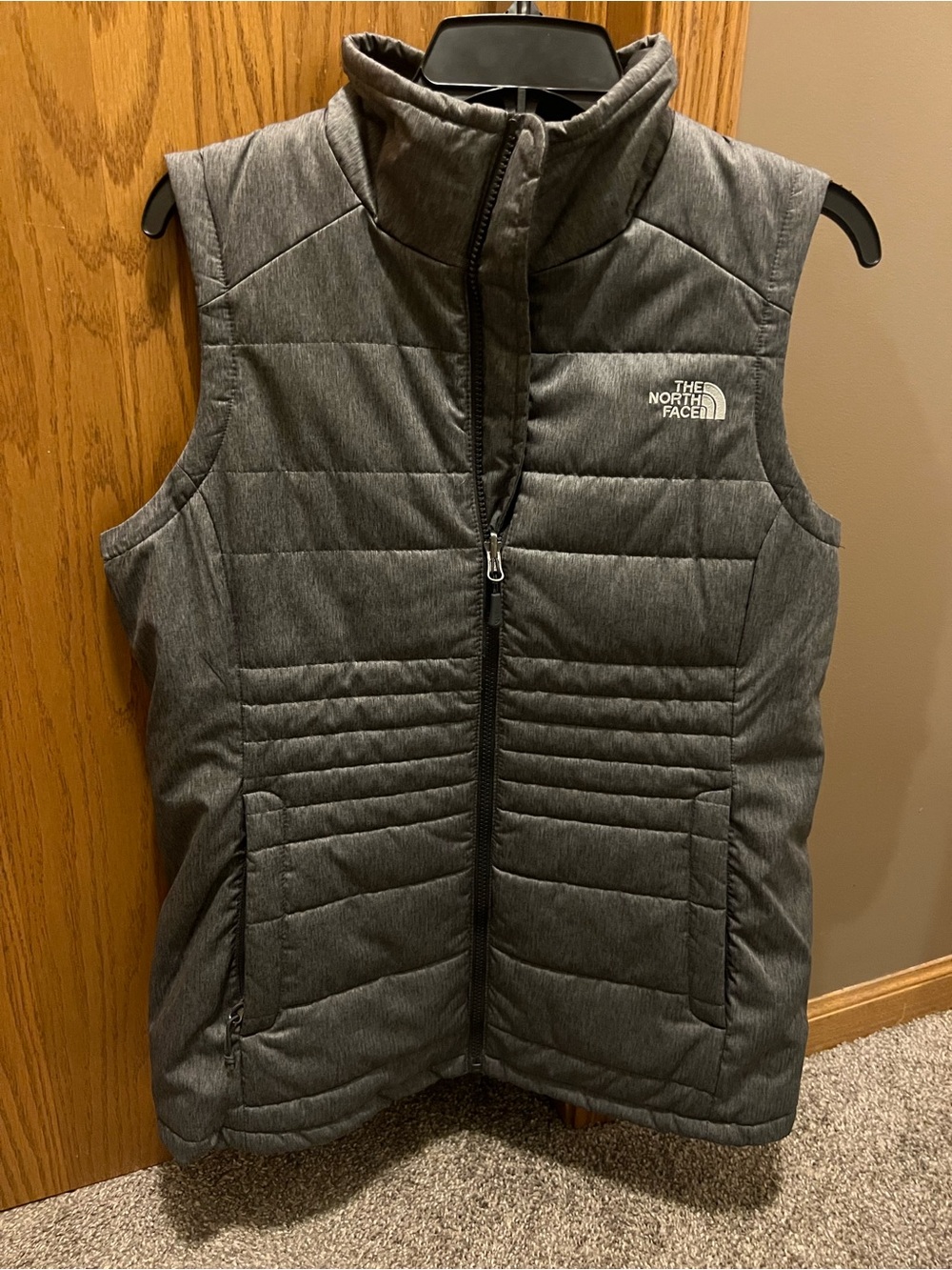 The North Face Gray Quilted Insulated Vest